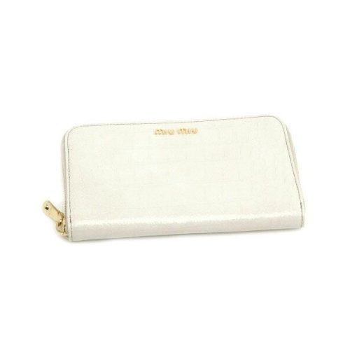 ミュウミュウスーパーコピー MIU MIU 長財布 クロコ調型押し革 5M0506-NKG-K74